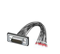 Mekalero Câble d'extension industriel DB9pin / DB15P / DB25P 50 cm avec tube de marquage numérique long fil de cuivre ignifuge PTFE isolé