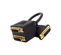 Mekalero Câble répartiteur vidéo 24 + 5 Y de qualité supérieure pour connecter deux moniteurs à partir d'une source dans un répartiteur de sortie d'affichage 1080p