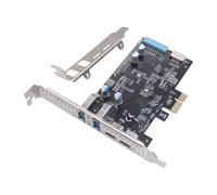 Mekalero Carte d'extension PCIe de bureau avec 4 ports USB 3.2 - Panneau avant de type E 19 broches 5 Gbit/s - Puce NEC720201 pour carte PCIe à ports multiples