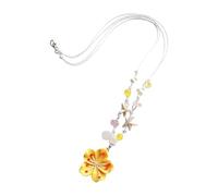 Mekalero Collier tendance avec pendentif floral en résine léger et élégant pour tenues décontractées collier de perles, One Size, Comme décrit, Comme décrit.