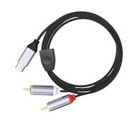 Mekalero Cordon de connexion stéréo de type C vers 2 prises avec transfert amélioré et perturbation minimale du fil sonore professionnel