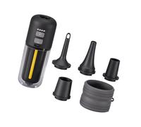 Mekalero Gonfleur d'air électrique portable avec ampoule LED lumineuse, parfait pour le camping, les voyages, les activités de plage et les bagages, petit ventilateur haute pression