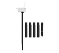 Mekalero Lampe de sécurité solaire résistante aux intempéries avec simulation de caméra et luminosité réglable pour porche, garage, terrasse, lampe solaire LED de sécurité