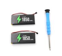 Mekalero Lot de 2 piles rechargeables pour manettes de jeu 1850 mWh 3,7 V, alimentation interne avec tournevis inclus