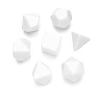Mekalero Lot de 7 dés de formes variées - Différents nombres de visages - Éducatifs - À graver