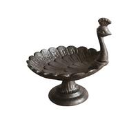 Mekalero Mangeoire à oiseaux en fonte sur le thème du Peahen pour l'aménagement paysager de jardin, le bain et le repos de la faune pour décorer le jardin et la cour