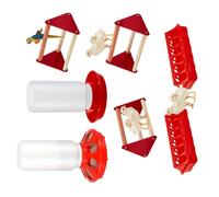 Mekalero Mangeoire compacte et abreuvoir pour poulet avec fonctions de protection, idéal pour les nouveaux canards et petits oiseaux Équipement de volaille en plein air