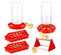 Mekalero Mangeoire compacte et abreuvoir pour poulet avec fonctions de protection, idéal pour les nouveaux canards et petits oiseaux Équipement de volaille en plein air