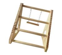 Mekalero Plateforme de perchoir en bois simple à entretenir avec fond rectangulaire qui empêche les virages et la croissance appropriée du pied pour le VIH