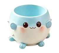 Mekalero Pot de fleurs ludique en résine style dessin animé, parfait pour les plantes grasses et les petites plantes dans le salon, ajoute du plaisir à n'importe quel espace. Petit pot de fleurs de
