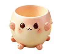 Mekalero Pot de fleurs ludique en résine style dessin animé, parfait pour les plantes grasses et les petites plantes dans le salon, ajoute du plaisir à n'importe quel espace. Petit pot de fleurs de