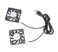 Mekalero Silents Double USB Refroidissement DC5 V 0,2 A pour imprimantes et boîtiers d'ordinateur 3000 tr/min Haut débit d'air Faible bruit 60 x 60 x 10 mm
