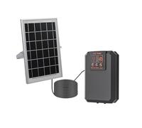 Mekalero Unité d'aération activée par la lumière pour habitat d'eau 6 W efficace avec alimentation d'énergie de type C Batterie puissante Ventilateur solaire réglable