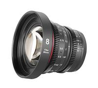 MEKE 8mm T2.9 Grande ouverture Mise au point manuelle Faible distorsion Cine Objectif pour Micro Four Thirds M43 MFT Compatible avec les appareils photo Olympus/Panasonic Lumix et BMPCC 4K Zcam E2 GH5
