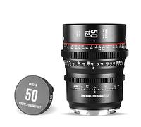 MEKE Objectif cinéma 50mm T2.1 Super 35 Prime Mise au Point Manuelle pour Appareil Photo EF-Mount Cine Compatible avec Canon C200 C300 II, Red Komodo, BMPCC 6K, Z CAM E2-S6 BMPCC 6K Pro