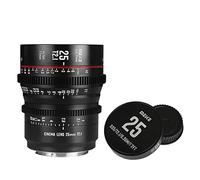 MEKE Objectif de cinéma 25mm T2.1 Super 35 Prime à Mise au Point Manuelle pour Appareil Photo EF-Mount Cine Compatible avec Canon C200 C300 II, Red Komodo, BMPCC 6K, Z CAM E2-S6 BMPCC 6K Pro
