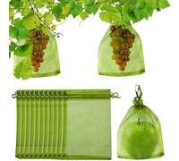 MEKLITRZ 100pcs Sacs Filet de Protection pour Fruits | Sachet Respirant Contre Oiseaux et Gel pour Tomates, Raisins et Jardin | Sac Protection Fruits(10x12CM)