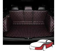 MeKnMoney Voiture Couverture Complète Tapis de Coffre pour Mercedes Benz CLA Shooting Brake (X118) 2016-2025, Cuir Tapis Coffre Voiture Protection Tapis Accessoires,D/Black Red