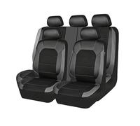 MeKnMoney Voiture Ensembles de Housses Siège pour VW T5 T6 T6.1 California Multivan Transporter T7, 9 Pièces Housses Siege Avant Arrière Coussin Accessoires,B/Black Gray