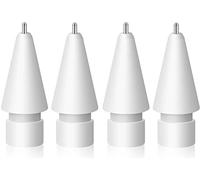 MEKO Pointes de Rechange pour Apple Pencil 1ère et 2ème Génération, Apple Pencil USB-C, Apple Pencil Pro, Lot de 4 Apple Pencil Tips (Blanc-0.72 MM)