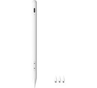 MEKO Stylet Dual-System pour Tablette, Stylet pour iPad, Android, Smartphone - Compatible avec iPad Pro/Air/Mini, Xiaomi, iPhone - Stylet Tactile à Recharge Rapide (Blanc)