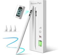 MEKO Stylet pour Apple iPad 2018-2026, Affichage LED et Charge Rapide 3X | Stylet iPad Compatible avec iPad 6-11, Air 3/4/5/M2/M3/M4 et Mini 5/6, pour Écriture, Dessin et Prise de Notes, Blanc