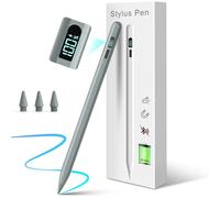 MEKO Stylet pour Apple iPad 2018-2026, Affichage LED et Charge Rapide 3X | Stylet iPad Compatible avec iPad 6-11, Air 3/4/5/M2/M3/M4 et Mini 5/6, pour Écriture, Dessin et Prise de Notes, Gris