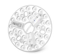 MEKOTRIN 15W Remplacement de Lumière LED du Ventilateur de Plafond, 5,3in Module Circulaire de Lumière Plafonnier, 3 Couleur Dimmable Panneau Lumineux, Kit de Rétrofixation d'Éclairage