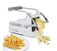 MEKOTRIN Frites Manuel avec Deux Lames 3/8" et 1/2" de Rechange, de Pomme de Terre, Decoupe Frite Plastique et Acier Inox, pour Légumes Oignons Pommes Carottes