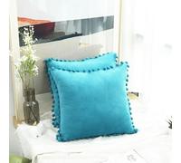 MEKPAM 2 Pieces Taies d'oreiller Housse De Coussin Créative en Forme De Boule De Fourrure, Couleur Unie, Moderne Et Simple, en Velours