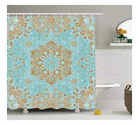 MEKPAM Rideau De Douche Mandala Icône Tissu Imprimé Salle De Bain 180X180Cm