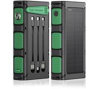 MekUk Groupes éléctrogènes Banque d'énergie Solaire à manivelle avec Alimentation Manuelle portative de lumière de Camping de câble (Color : Green, Size : 30000mAh)