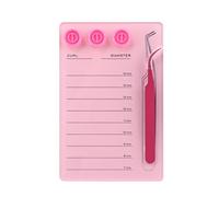 Mekupeu Kit de palette d'extension de cils en acrylique, support magnétique pour greffage de faux cils, support de pince à épiler magnétique - Organiseur de rangement durable pour extensions de cils