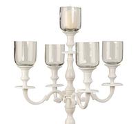 Mel-O-Design Lot de 5 Inserts en Verre pour Chandelier 5-Branches (80 & 100 cm) de Notre Marque - Hauteur unitaire 8 cm