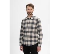 MELA Chemise 'Sahel' beige clair / gris / anthracite, Taille L