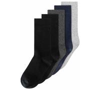 MELA - Lot de 5 paires de chaussettes basiques - Durables avec coton issu du commerce équitable - Certification GOTS et bouton vert, Dark Classics, 39-42