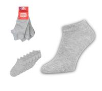 MELA - Lot de 6 paires de chaussettes de sport durables avec coton issu du commerce équitable, certification GOTS et bouton vert, Gris chiné, 39-42 Kurz