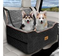 melafa365 Siège auto pour chien de taille moyenne, siège rehausseur lavable pour chiens de moins de 27,2 kg ou 2 petits chiens, siège de voiture multifonction pour animaux de compagnie avec coussin
