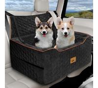 melafa365 Siège auto pour chien de taille moyenne, siège rehausseur lavable pour chiens de moins de 27,2 kg ou 2 petits chiens, siège de voiture multifonction pour animaux de compagnie avec coussin