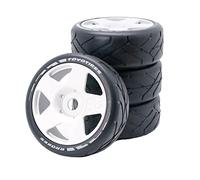 melairo 103Mm 1/8 Scale RC Off Road Pneus Roue 17Mm Hex pour Team VRX WR8 Hobao,Blanc