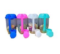 melairo 4 Pièces Tasse à Salade avec Couvercles et Fourchette Récipient à Salade pour Le Déjeuner Tasses à Salade de Fruits et Légumes avec Couvercles et Fourchette