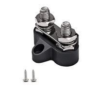 melairo Bornier Goujons M8 48V Bloc de Jonction Bus Bar Double Heavy Duty Goujon de Distribution D'Alimentation pour Camion RV Bateau, Noir