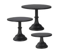 melairo Support à Gâteau 3 PièCes, Support à Gâteau, Supports à Gâteaux Hauts pour Table à Dessert, Affichage Parfait pour la FêTe de Remise des DiplôMes de Mariage Noir