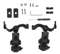 melairo Support de Casque Tactique pour Fixation sur Casque avec Adaptateur de Rail pour Pièces Montées, Kit de Maintien Réglable avec Suppression du Bruit, Ensemble A