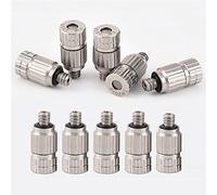 Melairy 10PCS Haute Pression Buse de Système de Brumisation, Acier INOX Buse de Pulvérisation de Bruine pour Le système de Refroidissement extérieur, Anti-Gouttes Atomiseur Buse(Size:0.2mm)