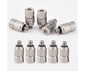Melairy 10PCS Haute Pression Buse de Système de Brumisation, Acier INOX Buse de Pulvérisation de Bruine pour Le système de Refroidissement extérieur, Anti-Gouttes Atomiseur Buse(Size:0.2mm)