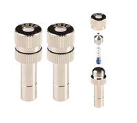 Melairy 20PCS Buse Brumisateur Basse Pression Buse de Système de Brumisation, Outil de pulvérisation agricole Atomiseur Buse Anti-Gouttes pour Système Refroidissement Extérieur, Connexion 6mm