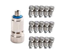 Melairy Lot de 15 Buse de Système de Brumisation Haute Pression Buse de Pulvérisation de Bruine pour Le système de Refroidissement extérieur, Anti(Size:0.2mm,Color:Uniquement Les Buses en Laiton)