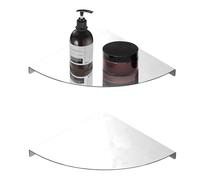 Melairy Lot de 2 Étagères d’Angle de Douche en Acier Inoxydable 304 chromés Fixation Murale Triangulaire pour Salle de Bain Cuisine Balcon