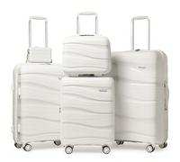 Melalenia - Ensemble de 5 valises rigides en polypropylène avec roulettes pivotantes - (Valise cabine extensible 20 po) (24 po 28 po) 1 : Ensemble de 5 bagages : 1 bagage cabine de 50,8 cm, 1 valise m